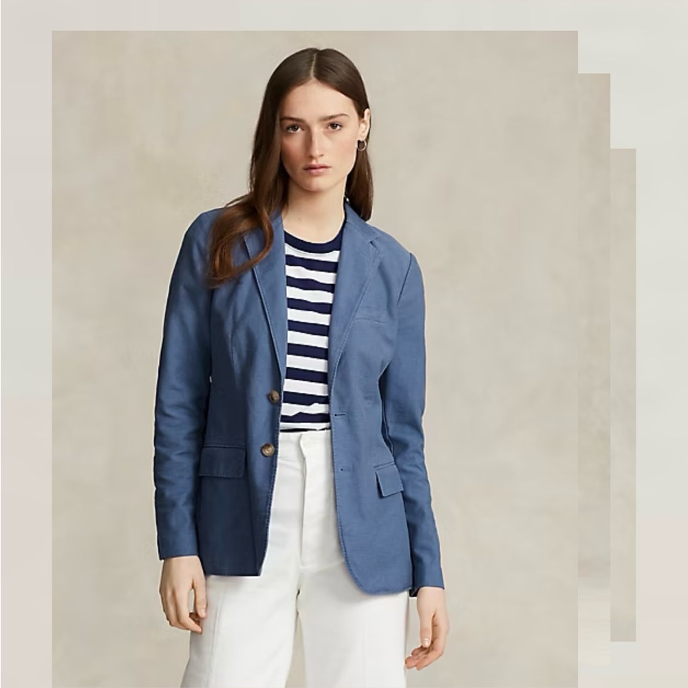 POLO Ralph Lauren Women’s Cotton Sateen Blazer Jacket Size 2